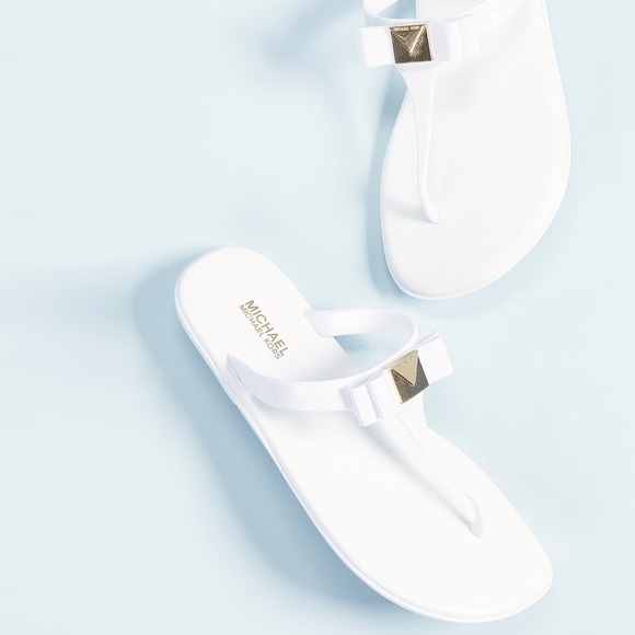 Micheal Kors Caroline Jelly White Sandals - Picture 3 of 5